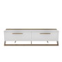 Hanah Home Soporte de TV Astrid Blanco y Nogal